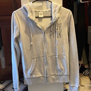 Gray PINK zip-up